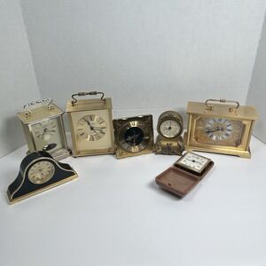 Lot Of Vintage Mantel Clocks Linden‎ Westclox Cherie Seth Thomas Howard Miller